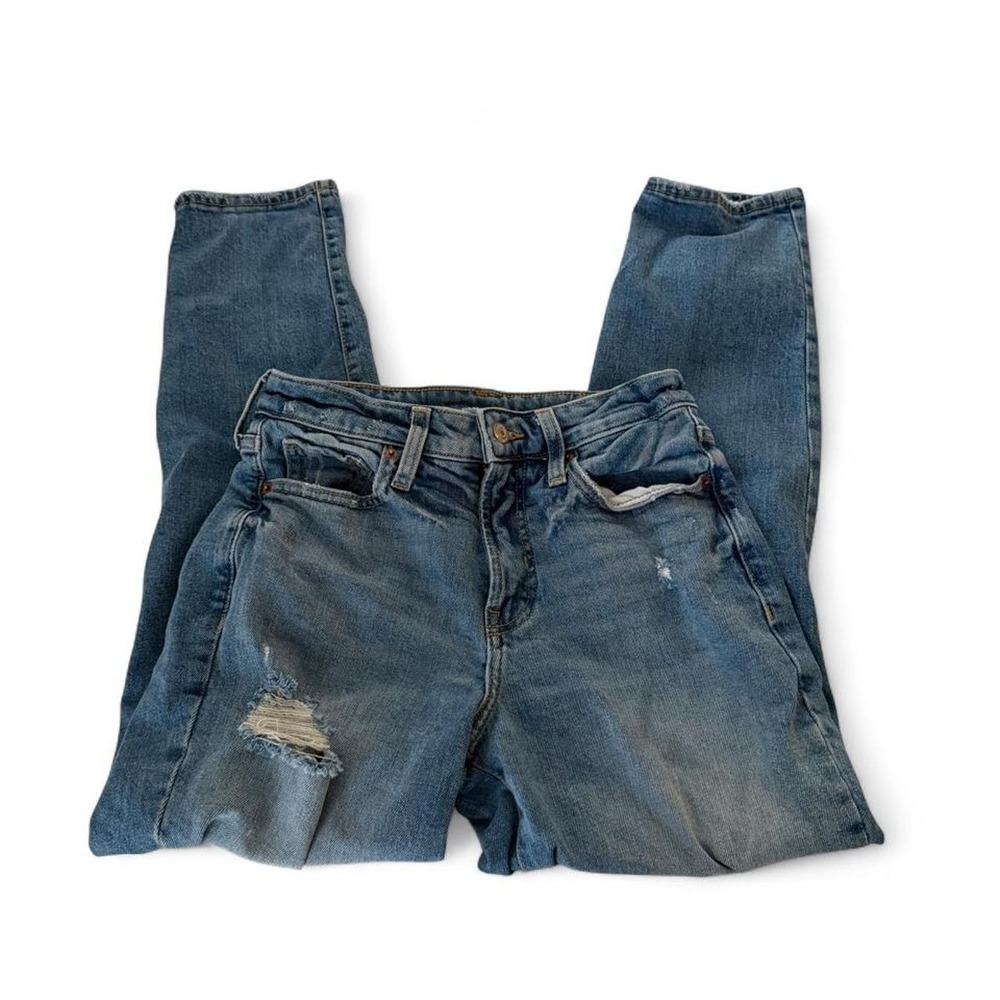 Old Navy O.G. Straight High Rise Distressed Jeans Blue Size 2